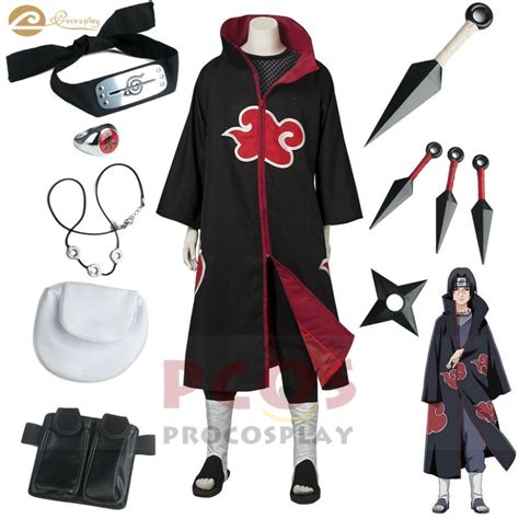 Naruto Shippuden Best Set ~ Akatsuki Costume Uchiha Itachi Clan Killer