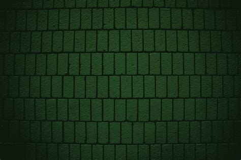 Dark Green Brick Wall Texture With Vertical Bricks Picture