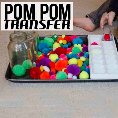 Pom Pom Transfer Activity Busy Toddler