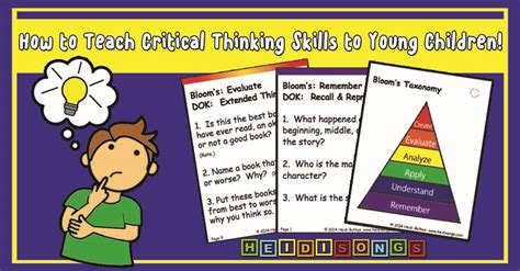 How To Teach Critical Thinking Skills To Young Children Freebie
