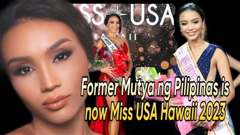former mutya ng pilipinas savannah gankiewicz is crowned miss hawaii usa 2023 youtube