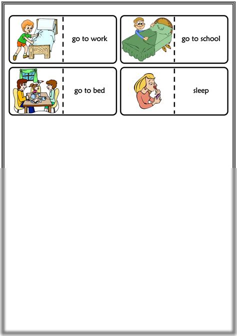 Solution Daily Routines Vocabulary Esl Printable Dominoes Game For