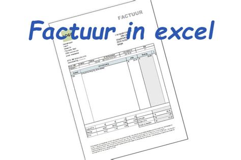 Facturen Maken In Excel Adminisa