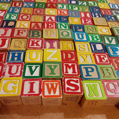 170 Mostly Vintage Wooden Alphabet And Number Blocks For Etsy