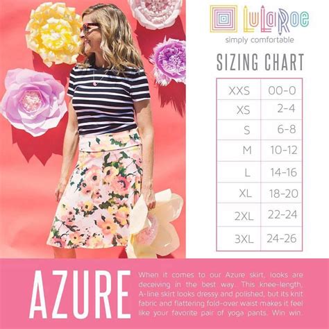 Lularoe Size Chart Lularoe Sizing Lularoe Styles Guide Azure Skirt