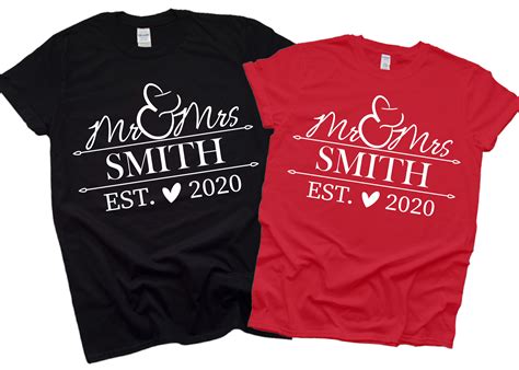 Mr And Mrs Anniversary Shirts Couples T Shirts Lovers T Shirts