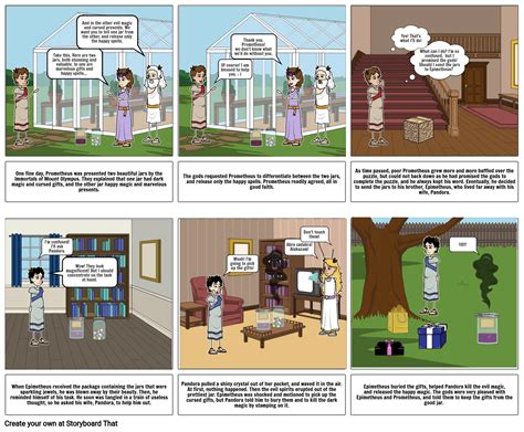 Pandoras Box Comic Strip Storyboard De Tiy4