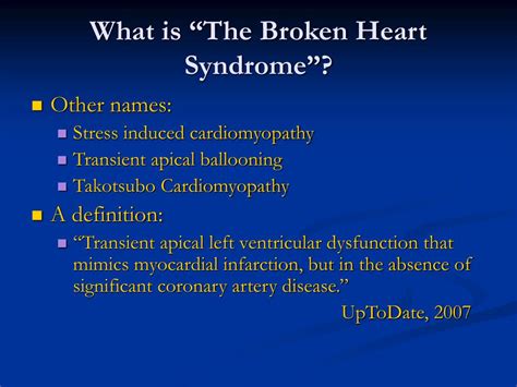 Ppt The Broken Heart Syndrome Powerpoint Presentation Free Download