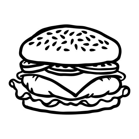 Burger Cartoon Vector Illustration 553238 Vector Art At Vecteezy