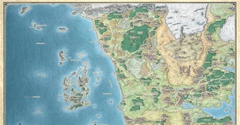 Map Of Faerun Sword Coast 5th Edition Pelajaran