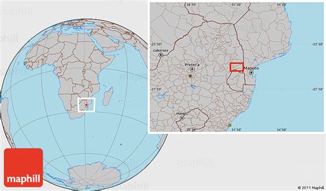 Gray Location Map Of Kumcogwaba