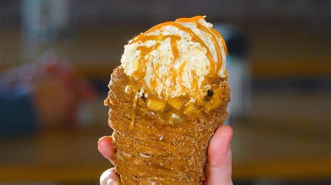 Apple Pie Churro Ice Cream Cones