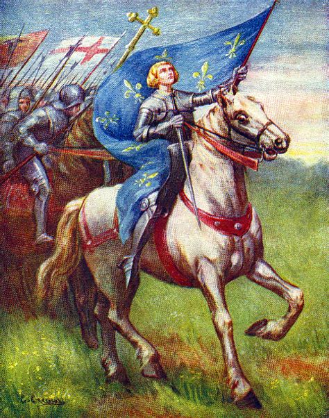 Joan Of Arc Leading The French Army From Peeps At History France By