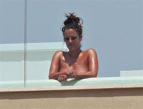 Caroline Flack Topless Mallorca Balcony Video