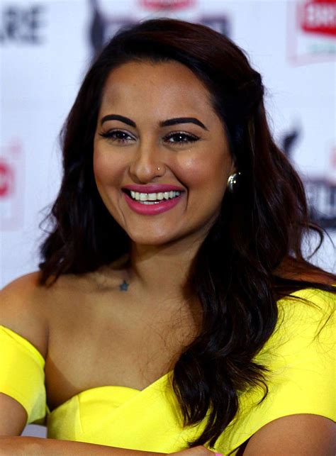 Indian Bollywood Actress Sonakshi Sinha Attends The Announcement For The 61st Britannia Film