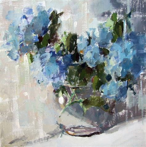 Blue Bouquet Flower Painting Canvas Abstract Flower Painting
