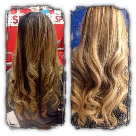 Before And After Turned Grown Out Highlights Into Ombre With Balayage