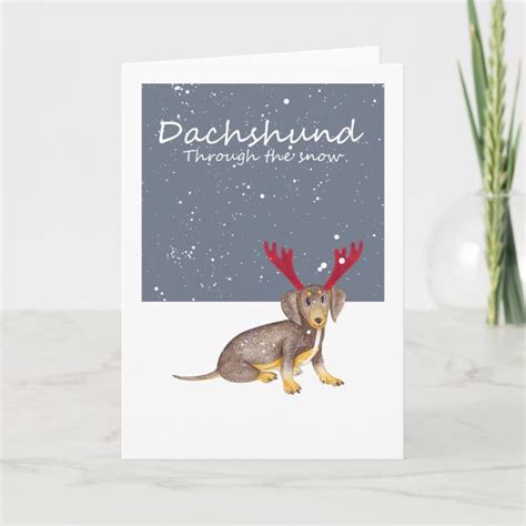 Dachshund Through The Snow Holiday Card Zazzle
