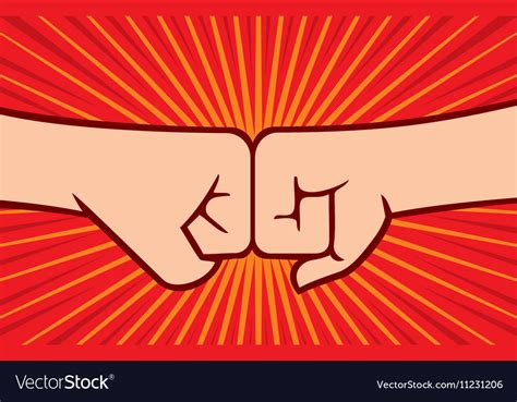 fist punching royalty free vector image vectorstock
