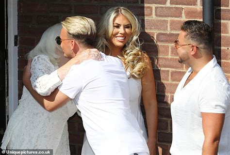 Frankie Essex Displays Her Toned Curves In A Plunging White Gown At Her