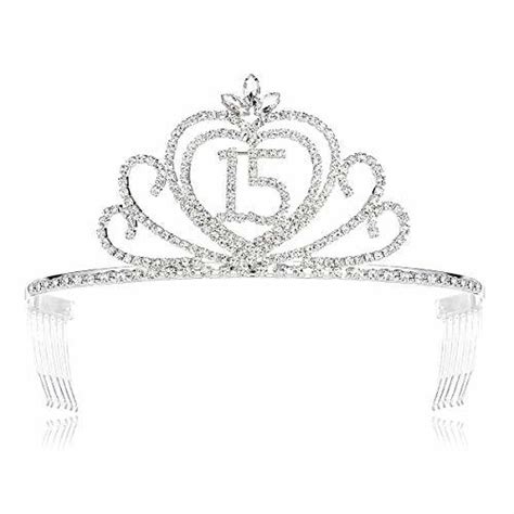 Dczerong Girls 15 Birthday Tiara Crowns Quinceanera Princess 15th