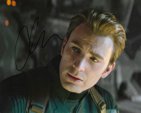 Chris Evans Captain America Autographed 8 X 10 Signed Photo Coa In 2021 Chris Evans Captain