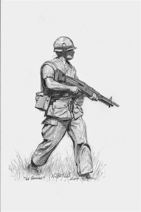 Soldiers At War Drawing