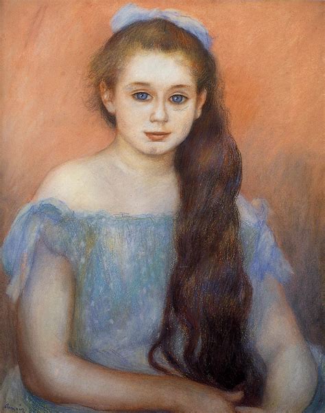 Portrait Of A Young Girl 1887 Pierre Auguste Renoir