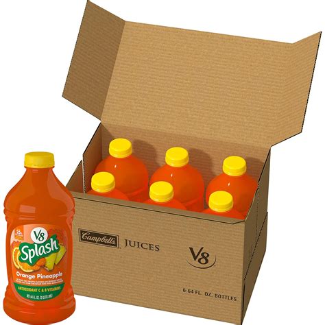 V8 Splash Orange Pineapple Flavored Juice Beverage 64 Fl