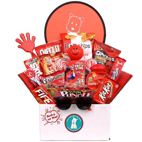 Maybe you would like to learn more about one of these? Red-y or Not | Themed gift baskets, Red gift box, Birthday ...