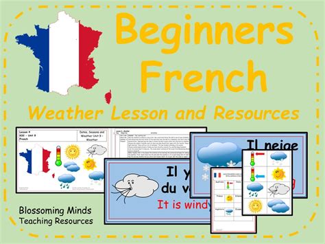 French Lesson And Resources Weather Teaching Resources