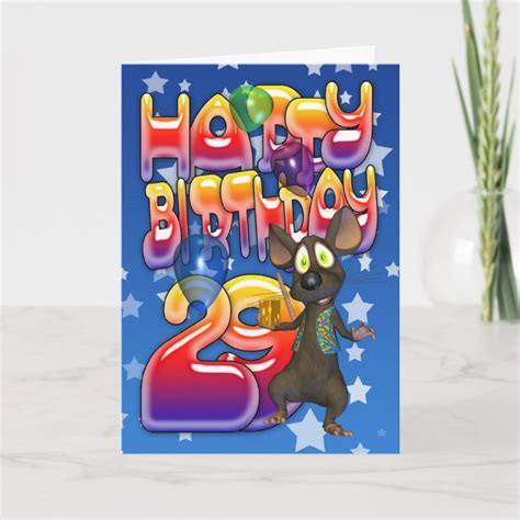 29th Birthday Card Happy Birthday Card Uk