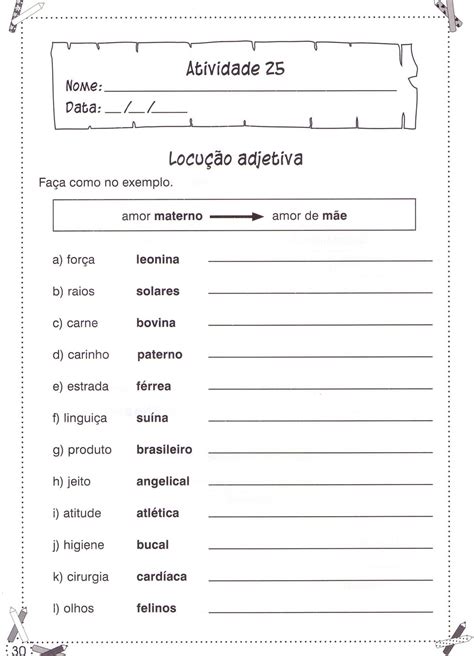 GramÁtica 5° Ano 70 Atividades ExercÍcios P Imprimir Portal Escola