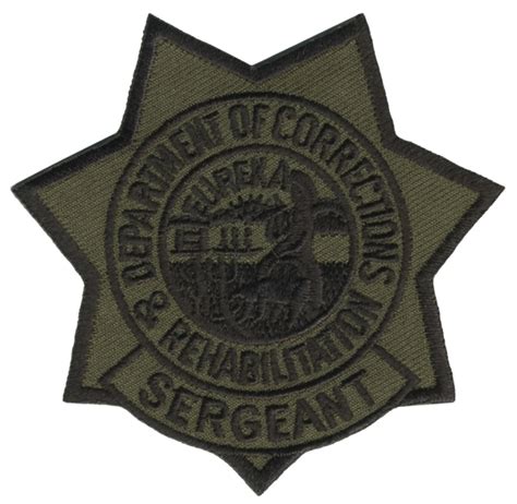 Ca California Depar Of Corrections Rehab Patch Star Sergeant Subdued