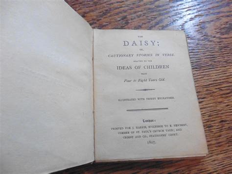 The Daisy Or Cautionary Stories In Verse Adapted For The Ideas Of