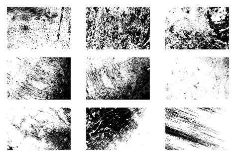 Grunge Textures Set Illustration Design Splat Vector Illustration