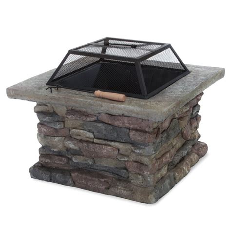 Just be sure to check your city's rules regarding backyard fire pits (in denver. Colton Faux Stone Wood Burning Fire Pit Table & Reviews ...