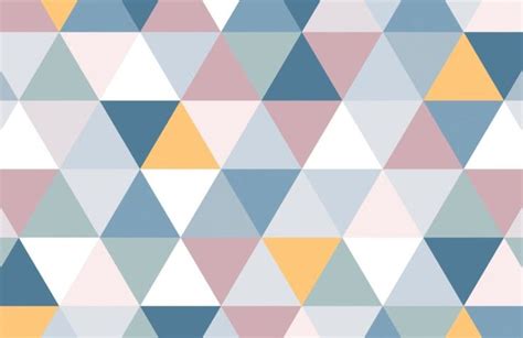 Colourful Triangle Pattern Wallpaper Mural Hovia UK Geometric