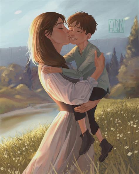Mother And Son Art By Aidan K Art R Ereh