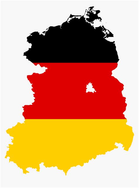 Transparent East Clipart Germany Flag Map Vector Hd Png Download
