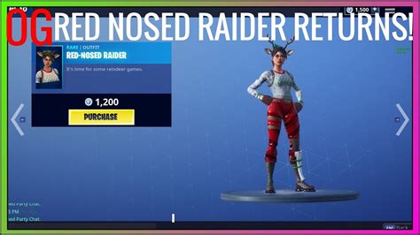 Og Red Nosed Raider Returns Daily Item Shop Season 7 Fortnite