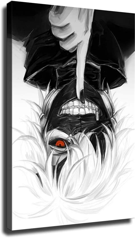 Tokyo Ghoul Manga Anime Darkness Evil Monster Ken Kaneki Fabric Canvas