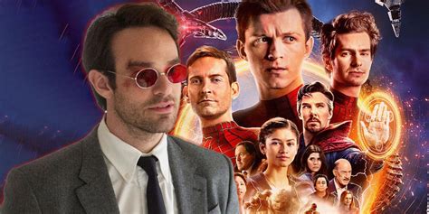 new spider man no way home poster finally includes charlie cox s daredevil