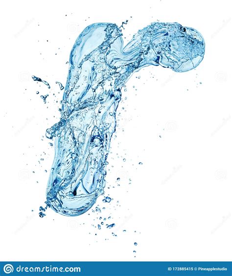 Water Splash Letter R Italic Type Stock Image Image Of Flowing Blue