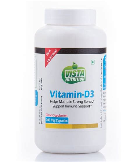It's important to realize that the pharmacy i think multivitamins are best instead of going through single vitamin. Vista Nutritions Vitamin-D3 - 300 Capsules: Buy Vista ...