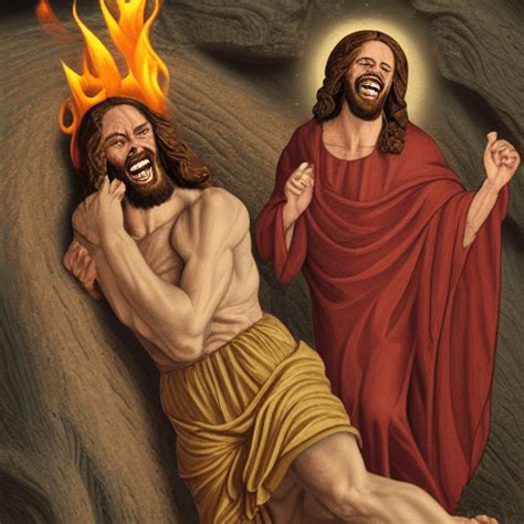 Jezus Christus Lacht In Vuur En Vlam · Creative Fabrica