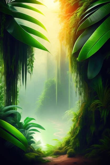 Premium Ai Image Twisted Jungle Vines Tropical Rainforest Liana Plant