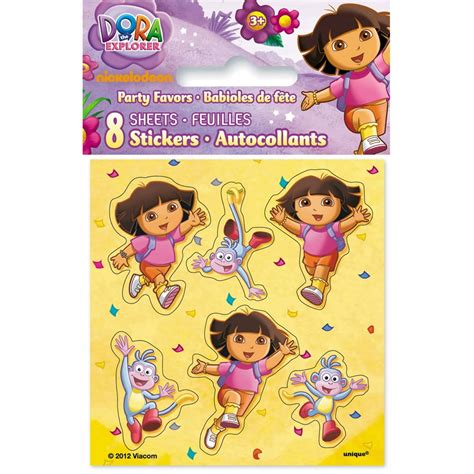 Dora The Explorer Sticker Sheets 8 Count