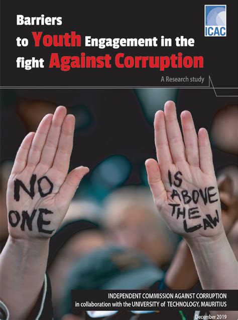 Barriers To Youth Engagement In The Fight Against Corruption Independent Commission Against