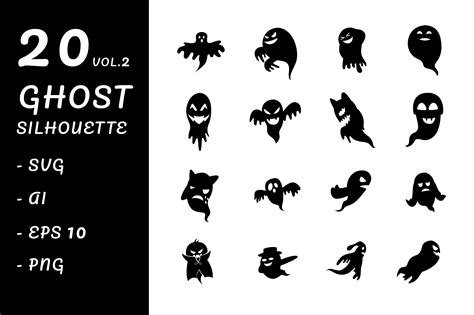 Ghost Silhouette Collection Graphic By Murzani · Creative Fabrica
